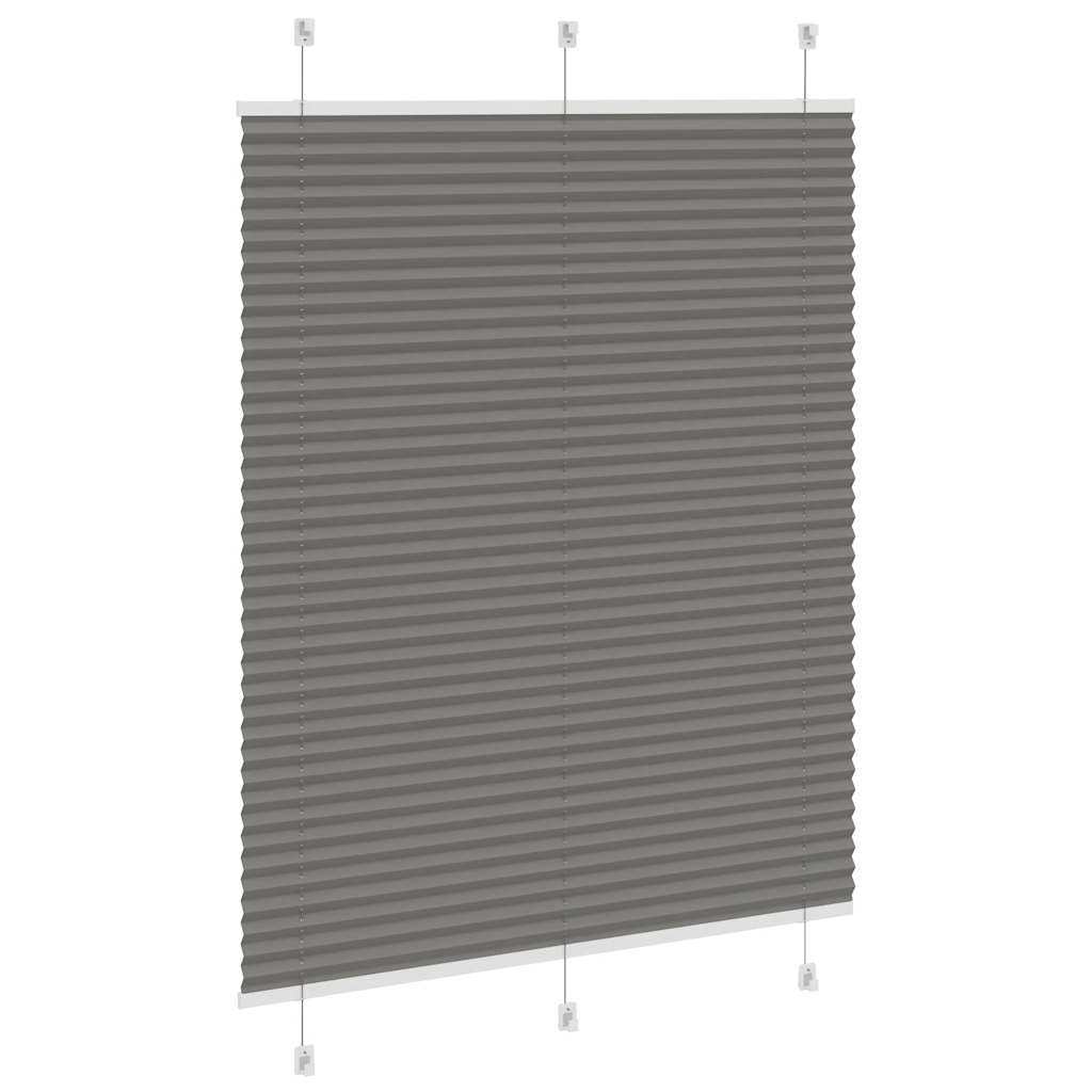 Anthracite pleated blind 105x150 cm fabric width 104.4 cm