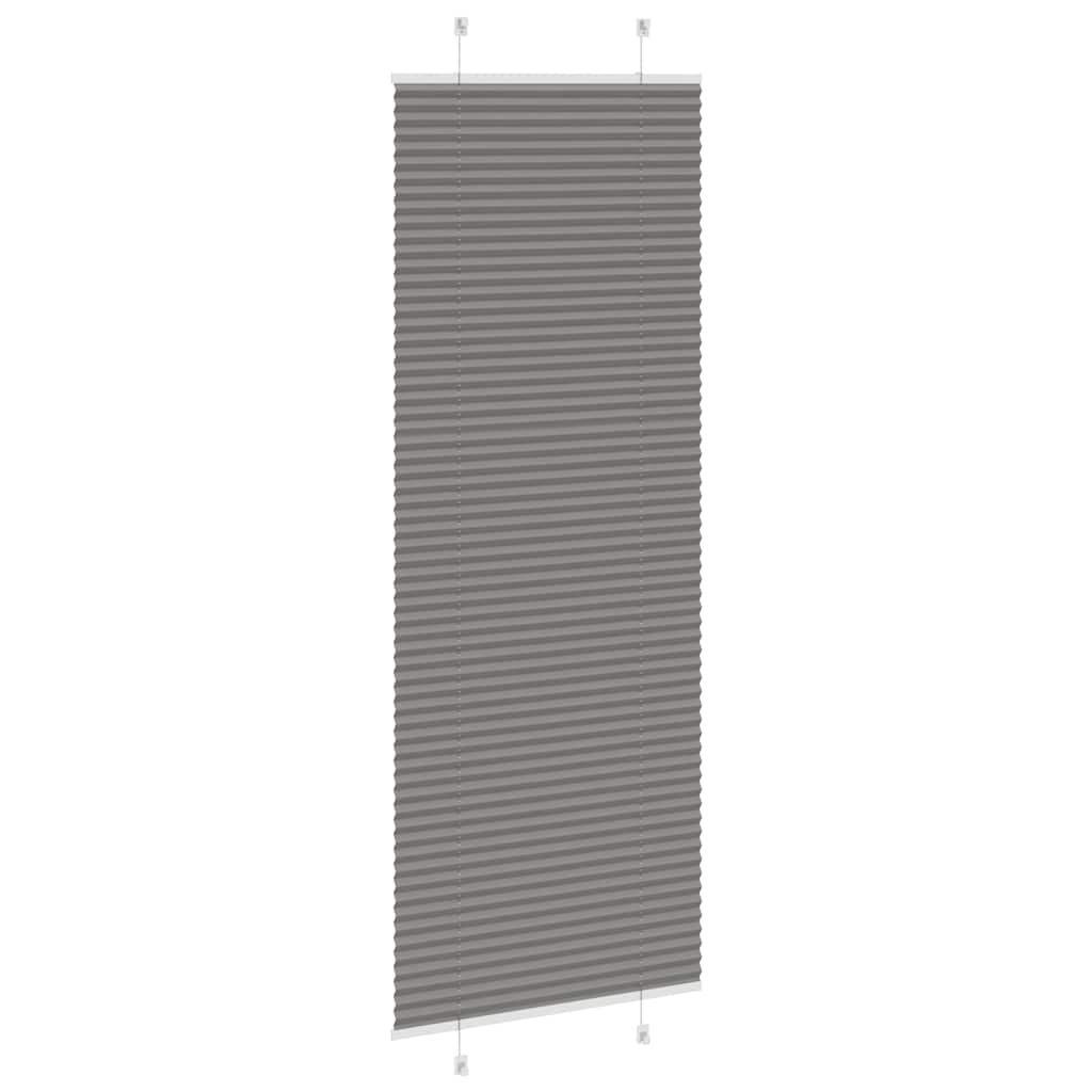 Store plissé anthracite 75x200 cm largeur du tissu 74,4 cm