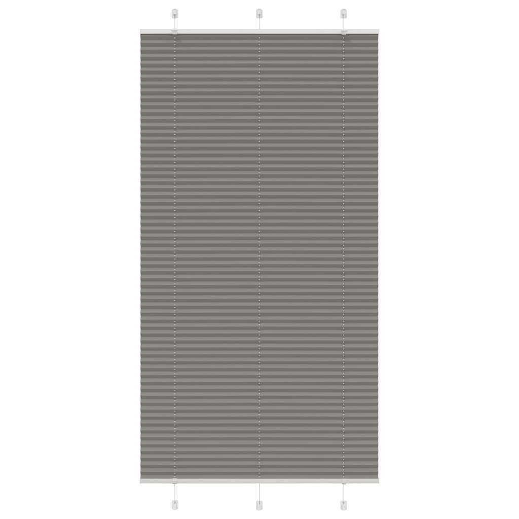 Anthracite pleated blind 110x200 cm fabric width 109.4 cm