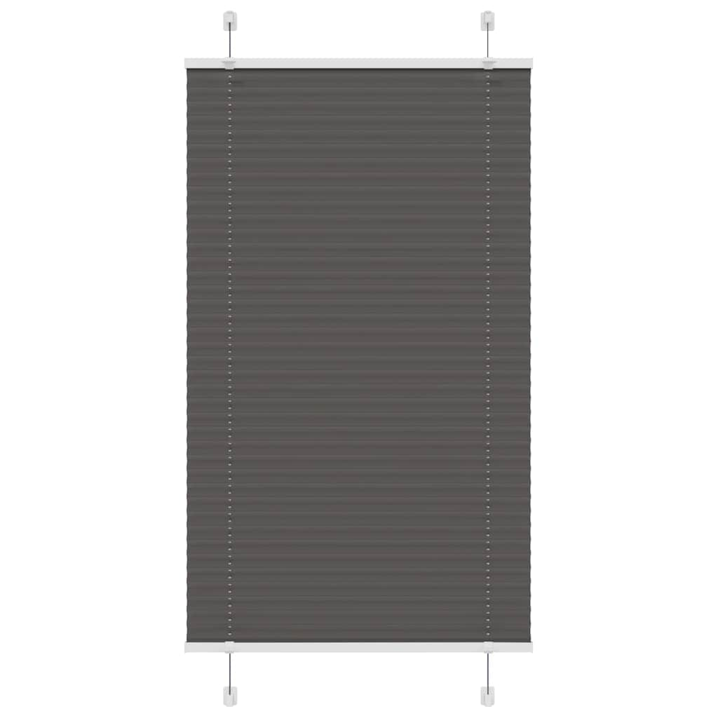 Store plissé noir 75x100 cm largeur du tissu 74,4 cm polyester