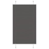 Store plissé noir 75x100 cm largeur du tissu 74,4 cm polyester