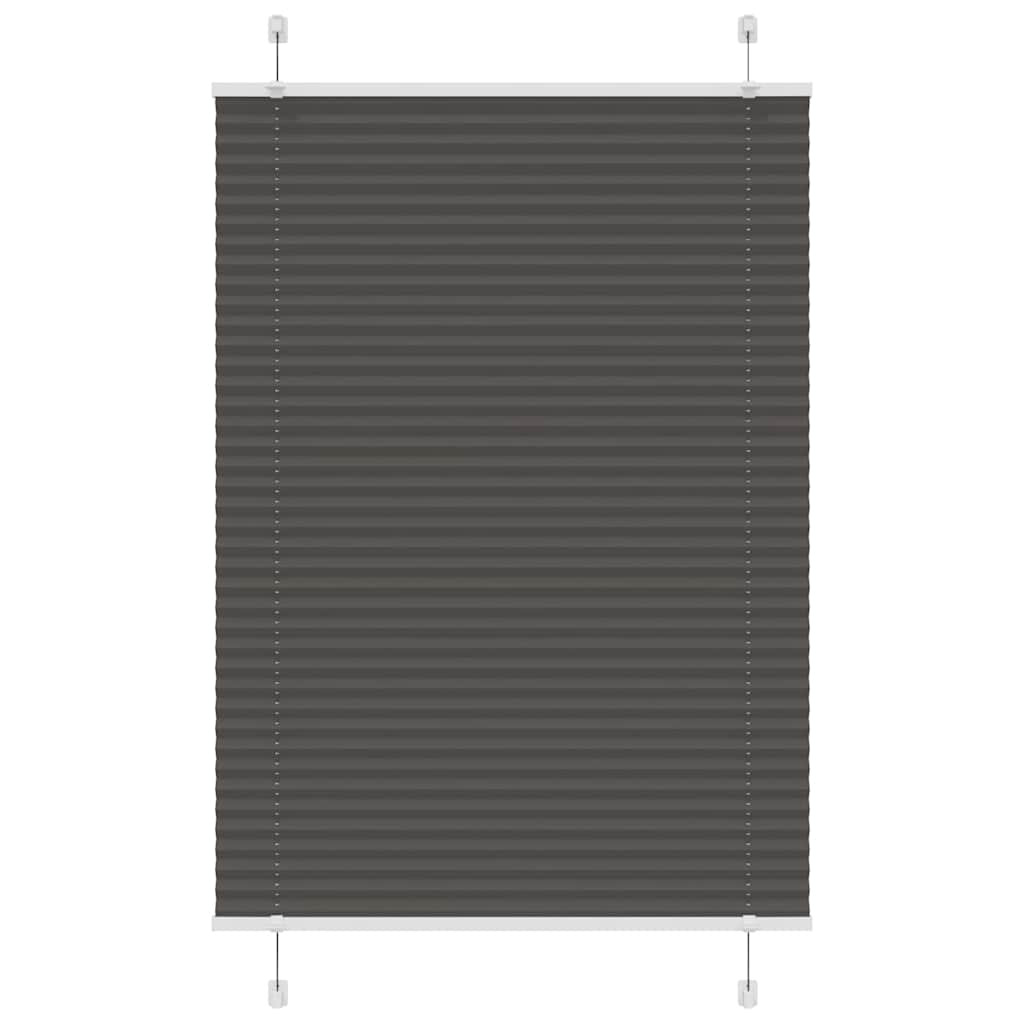 Store plissé noir 85x100 cm largeur du tissu 84,4 cm polyester