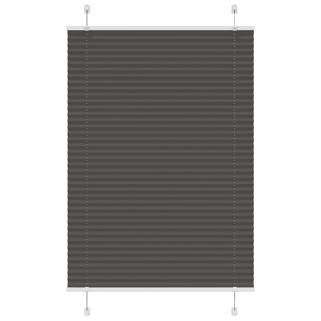 Store plissé noir 100x100 cm largeur du tissu 99,4 cm polyester