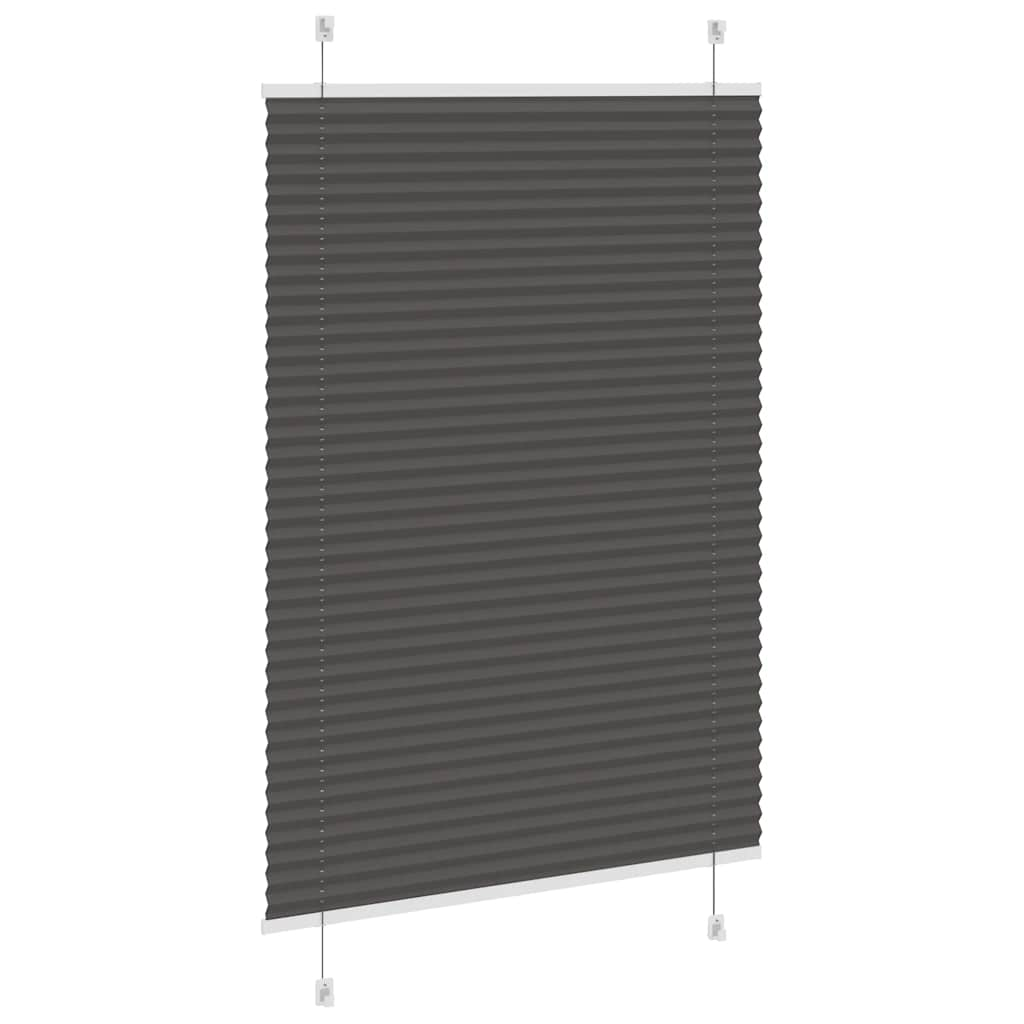 Store plissé noir 100x100 cm largeur du tissu 99,4 cm polyester