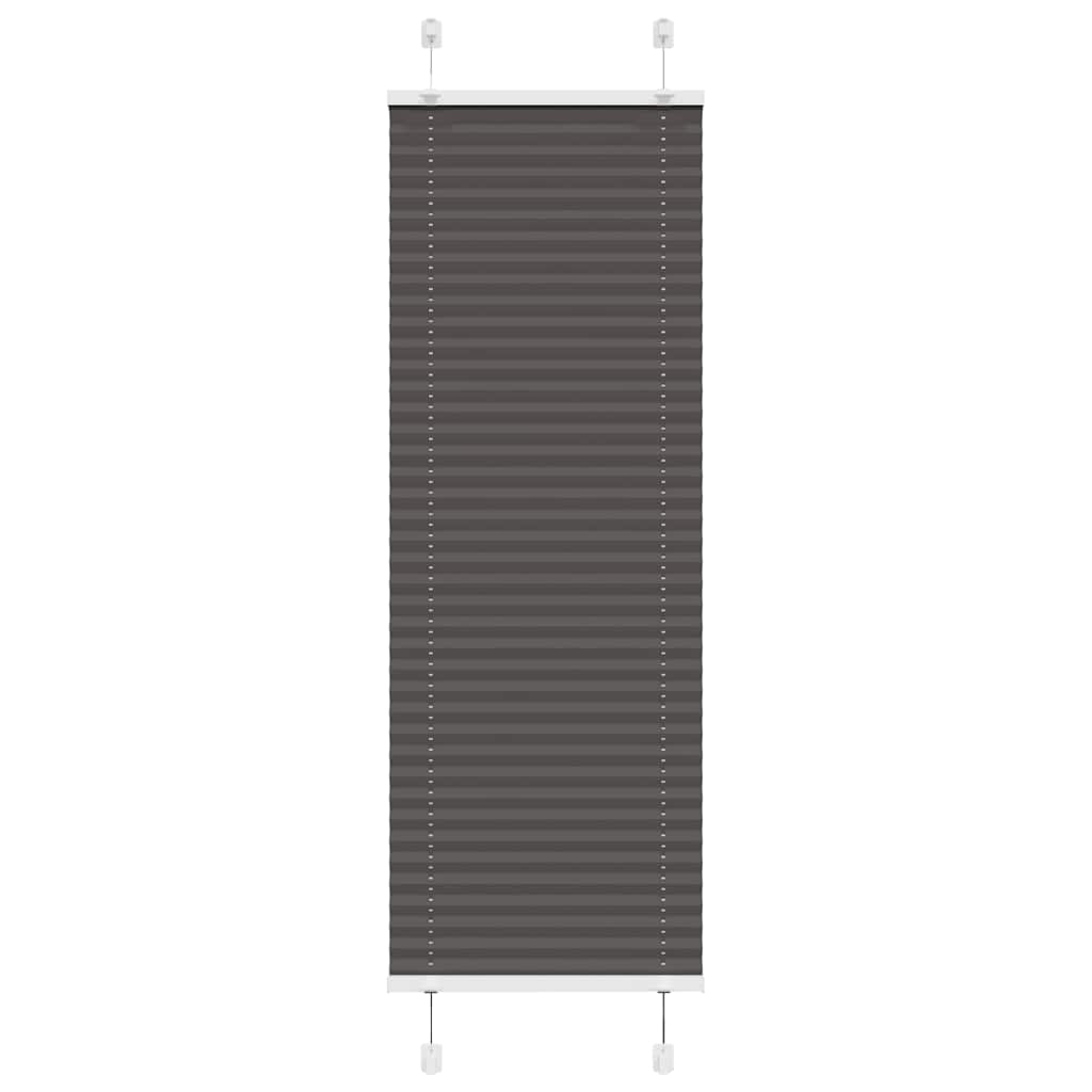 Black pleated blind 45x150 cm fabric width 44.4 cm polyester