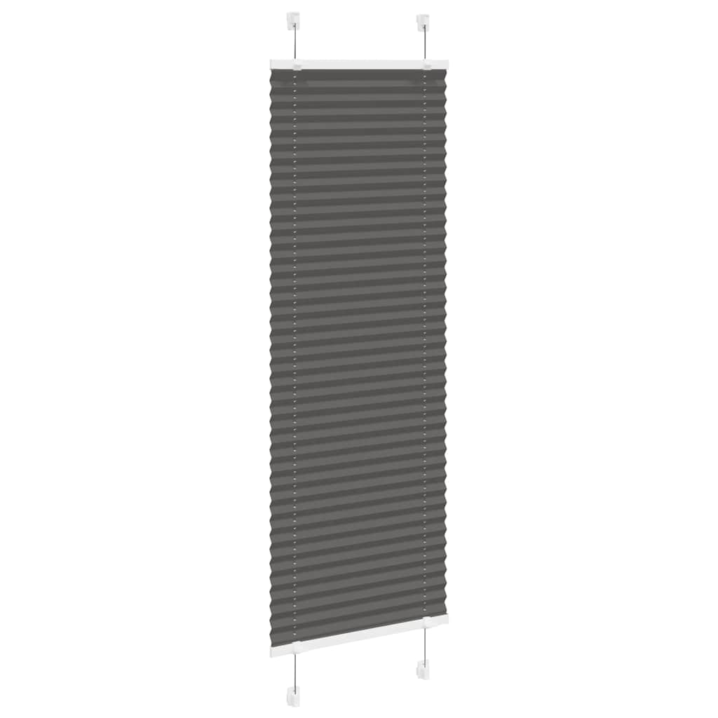 Black pleated blind 45x150 cm fabric width 44.4 cm polyester