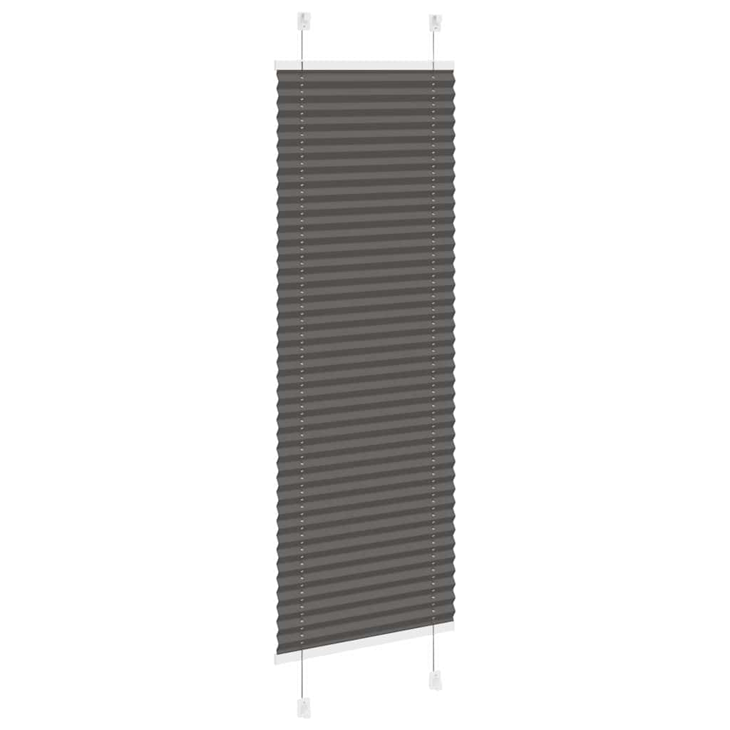 Black pleated blind 45x150 cm fabric width 44.4 cm polyester