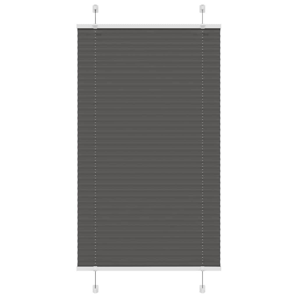 Store plissé noir 80x150 cm largeur du tissu 79,4 cm polyester