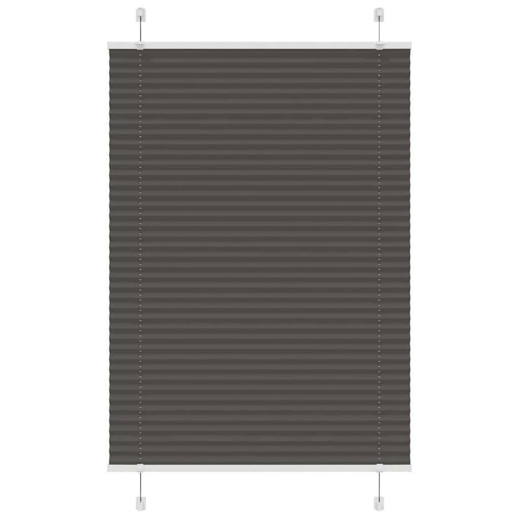 Store plissé noir 85x150 cm largeur du tissu 84,4 cm polyester