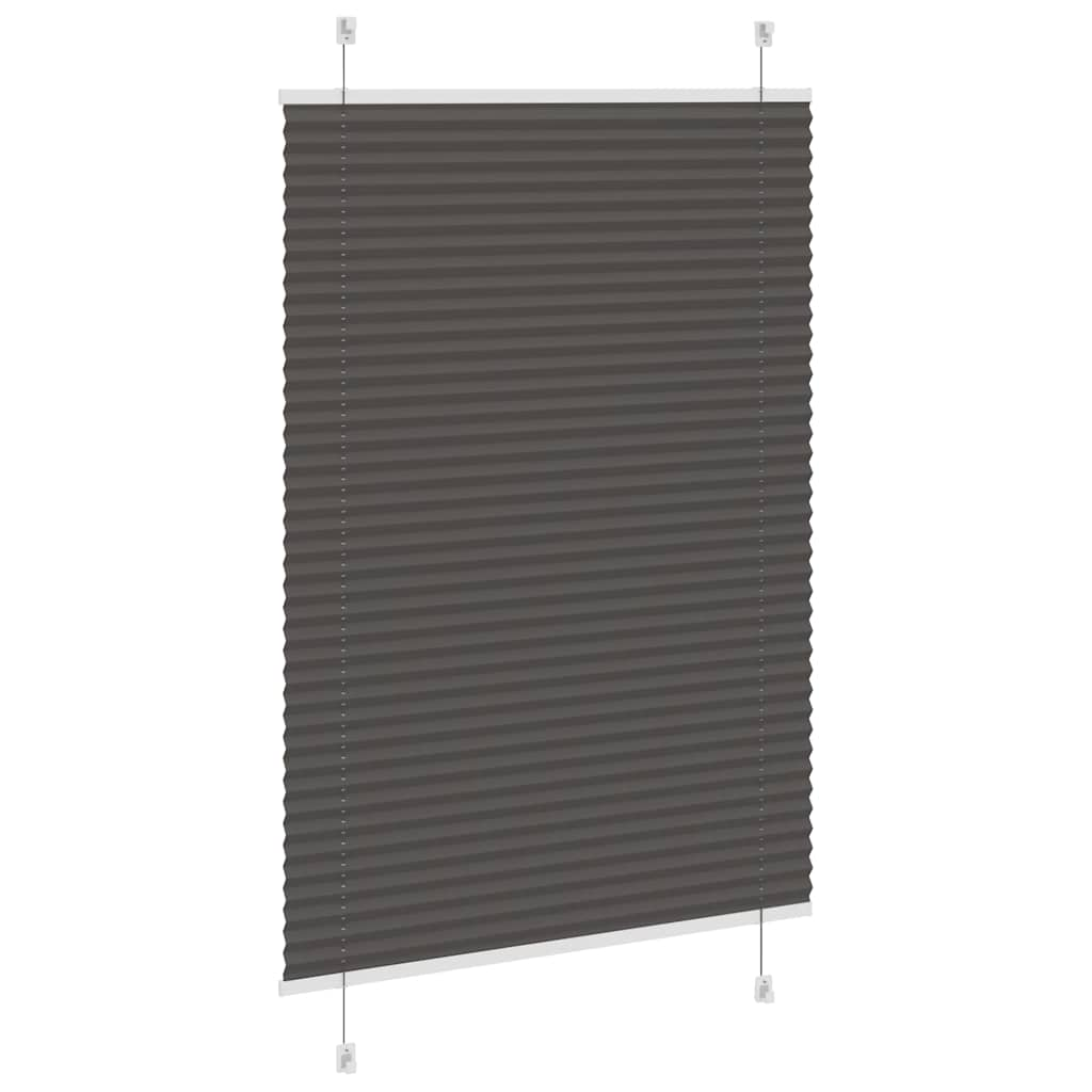 Store plissé noir 85x150 cm largeur du tissu 84,4 cm polyester