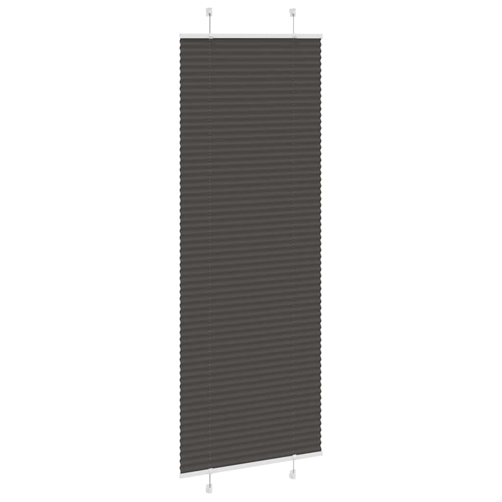 Store plissé noir 70x200 cm largeur du tissu 69,4 cm polyester