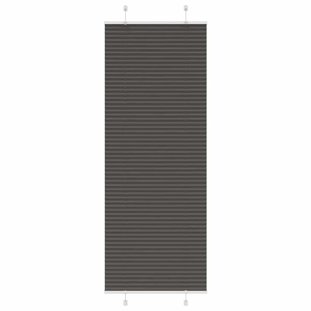 Store plissé noir 75x200 cm largeur du tissu 74,4 cm polyester