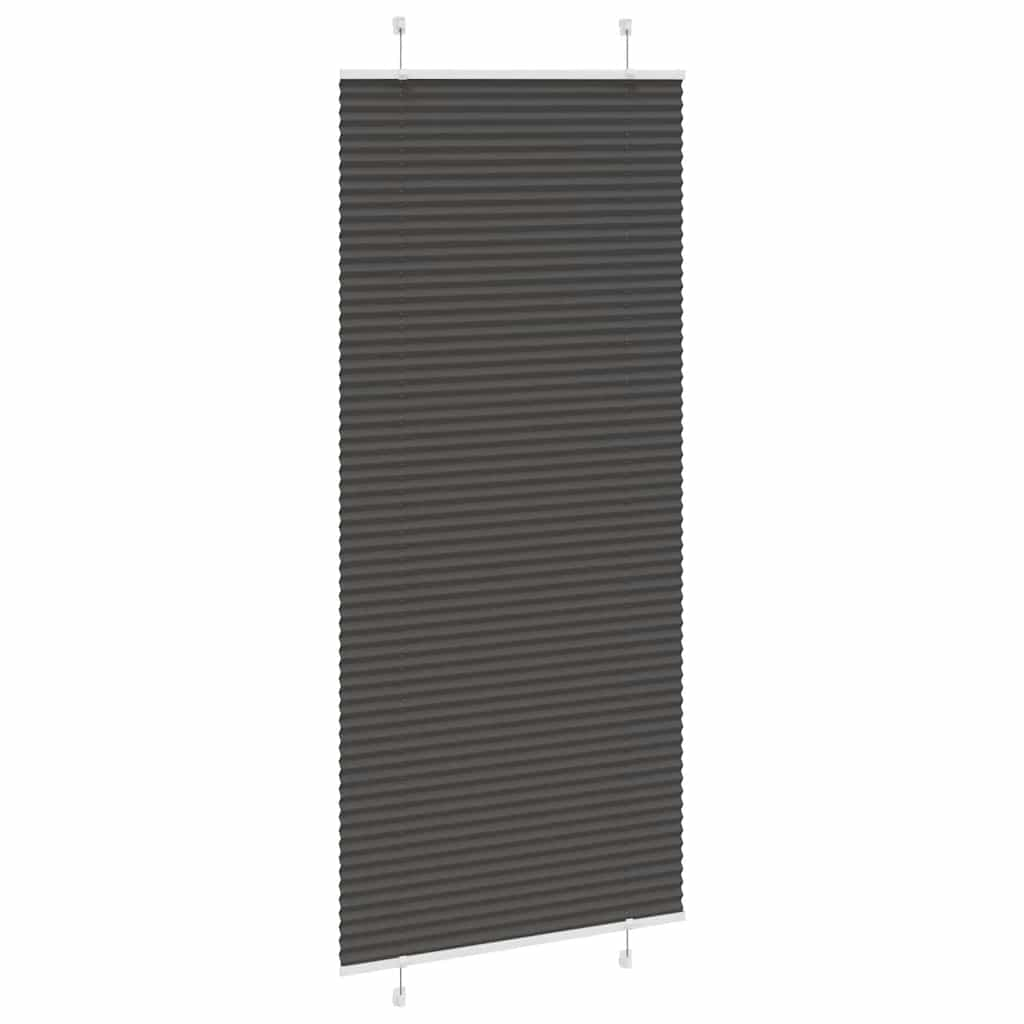 Store plissé noir 95x200 cm largeur du tissu 94,4 cm polyester