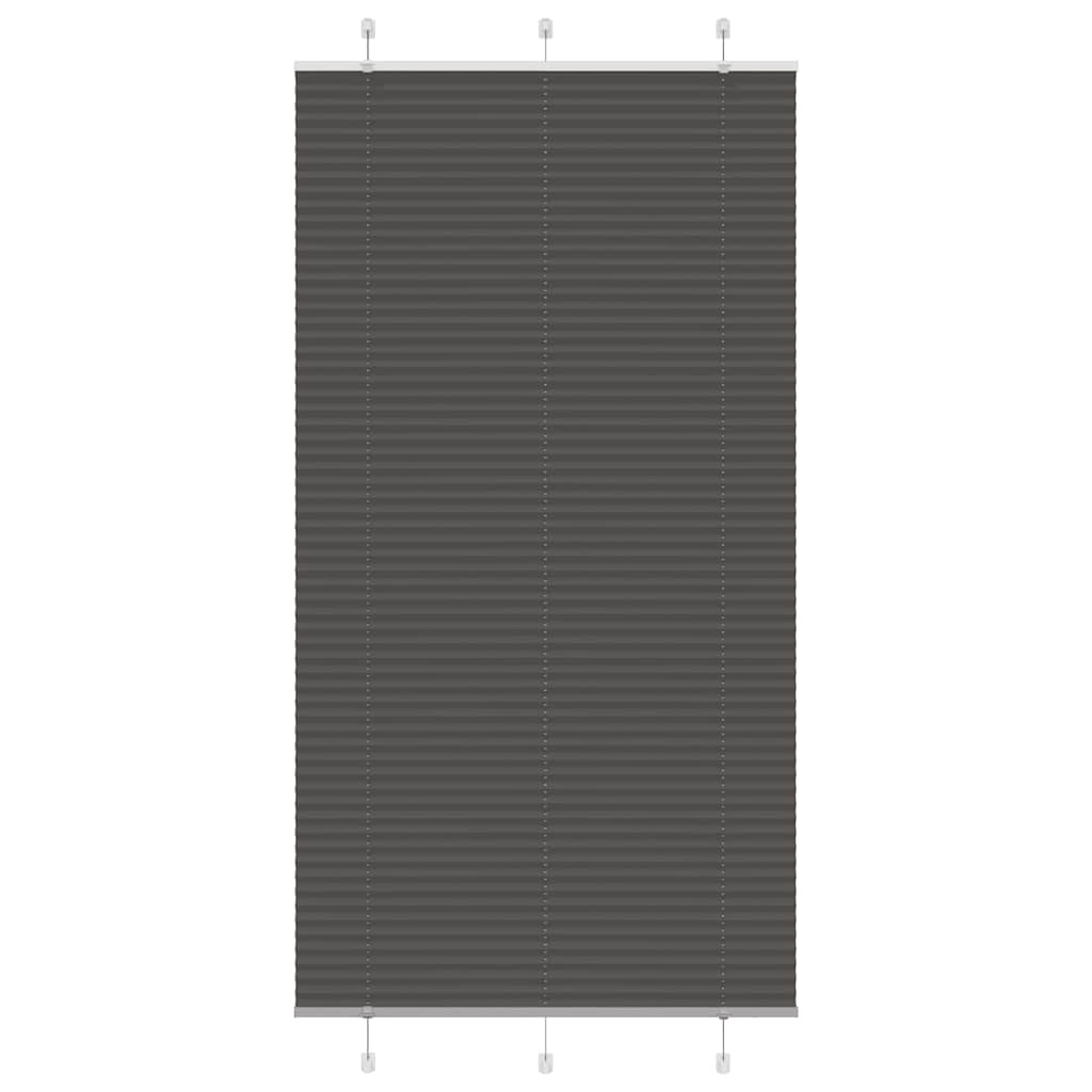 Store plissé noir 100x200 cm largeur du tissu 99,4 cm polyester