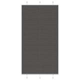 Store plissé noir 100x200 cm largeur du tissu 99,4 cm polyester