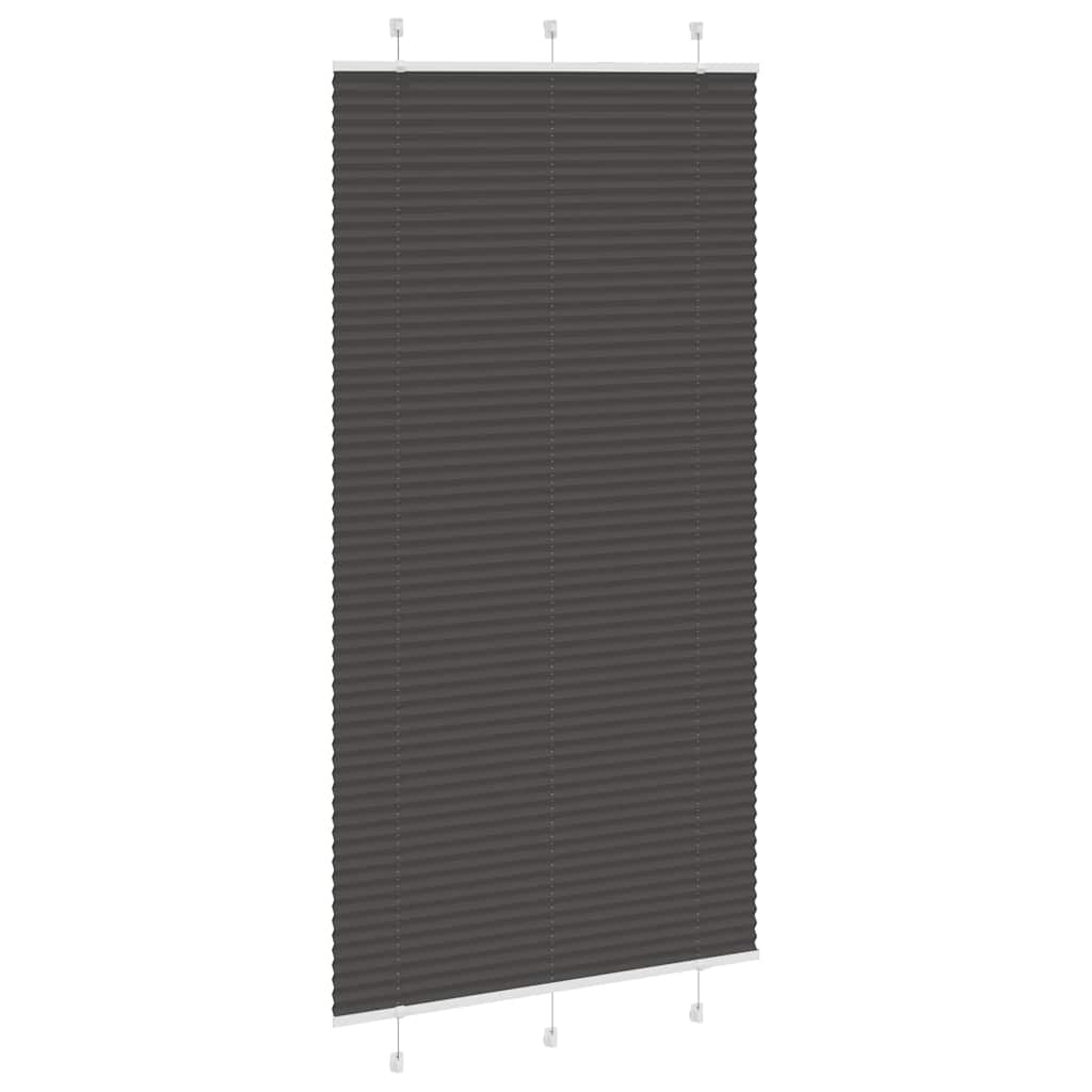 Store plissé noir 100x200 cm largeur du tissu 99,4 cm polyester