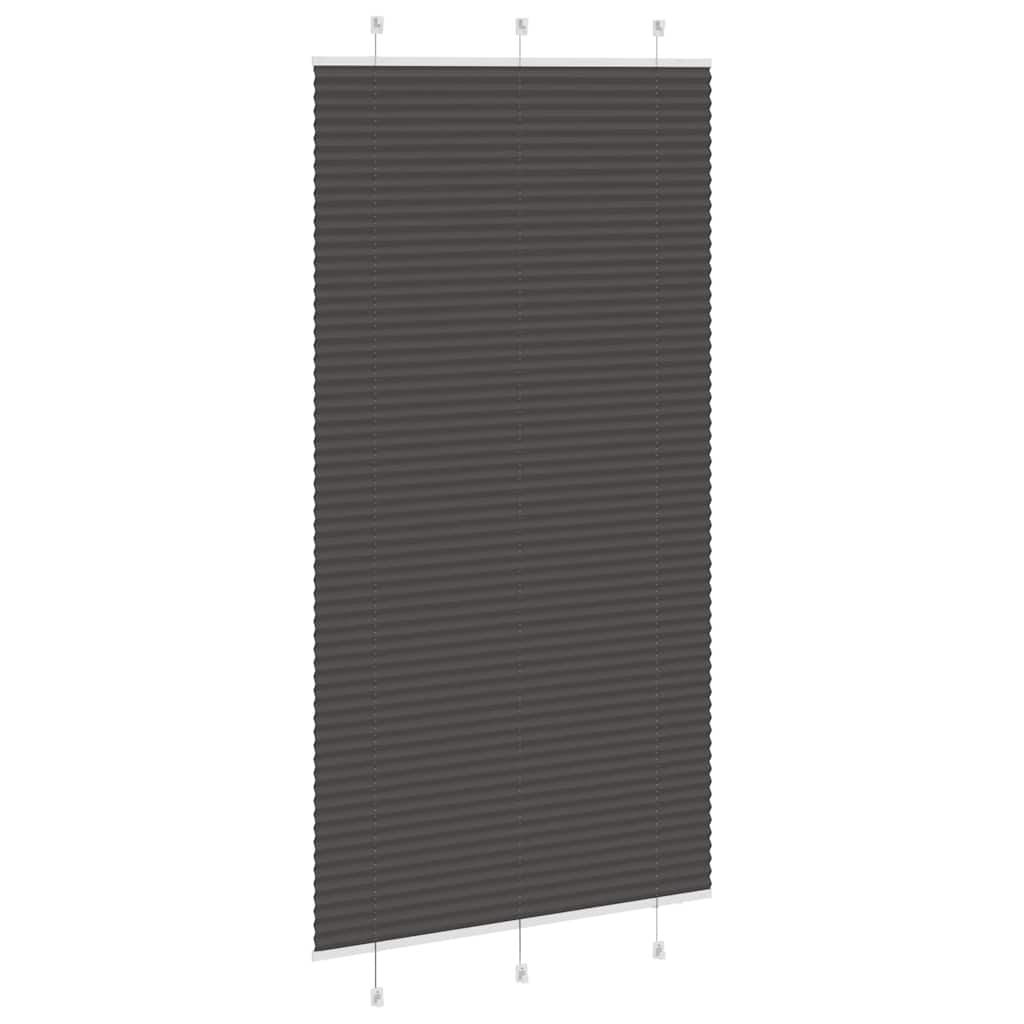 Store plissé noir 100x200 cm largeur du tissu 99,4 cm polyester