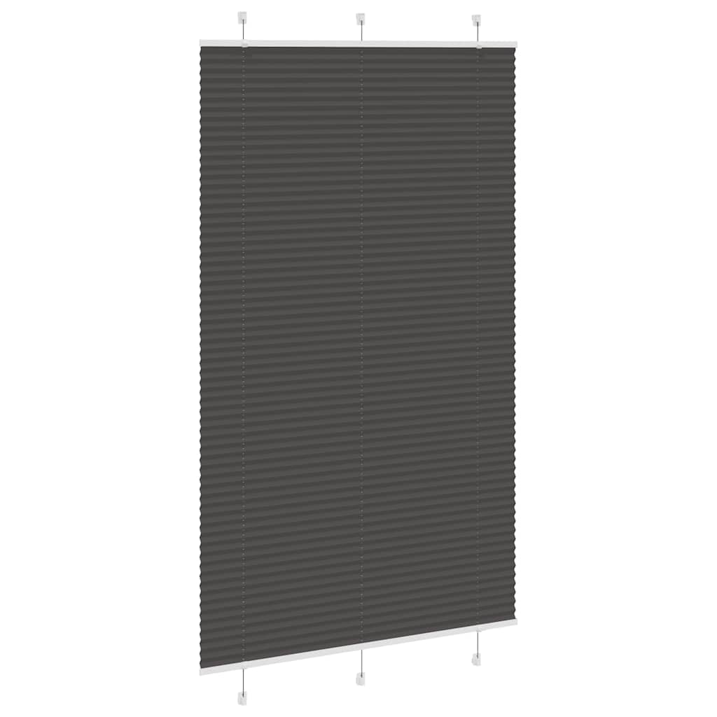 Store plissé noir 115x200 cm largeur du tissu 114,4cm polyester