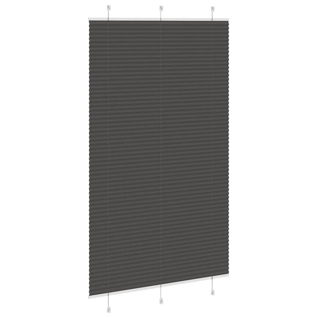 Store plissé noir 115x200 cm largeur du tissu 114,4cm polyester