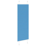 Blue pleated blind 40x100 cm fabric width 39.4 cm polyester