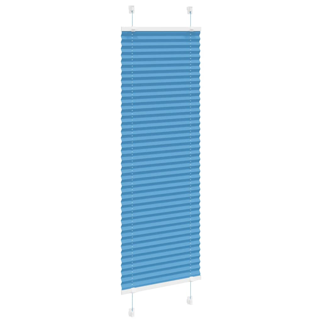 Store plissé bleu 45x100 cm largeur du tissu 44,4 cm polyester