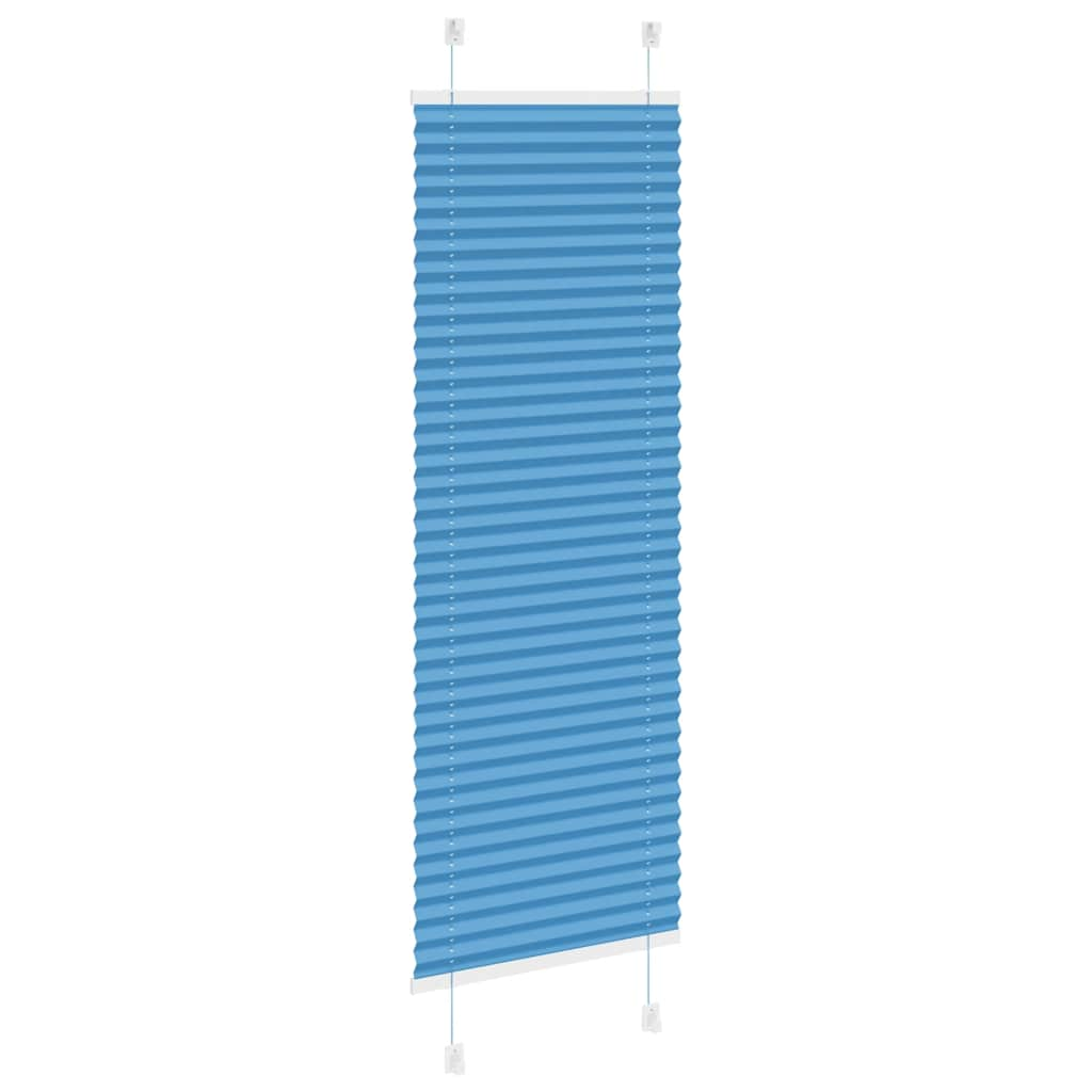 Store plissé bleu 45x100 cm largeur du tissu 44,4 cm polyester