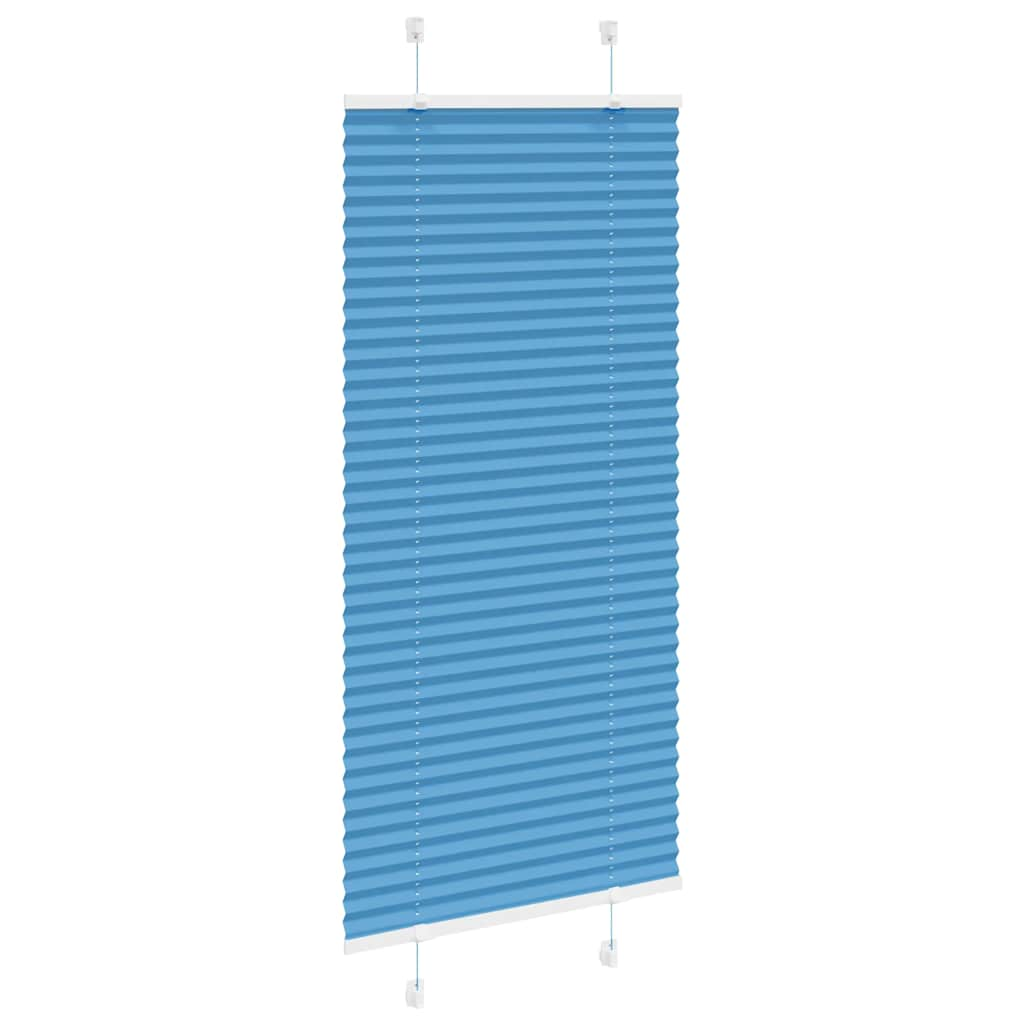 Store plissé bleu 55x100 cm largeur du tissu 54,4 cm polyester