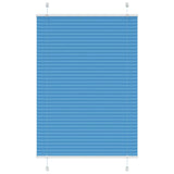 Blue pleated blind 100x100 cm fabric width 99.4 cm polyester