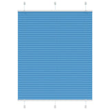 Blue pleated blind 105x150 cm fabric width 104.4cm polyester