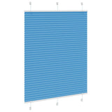 Blue pleated blind 110x150 cm fabric width 109.4cm polyester