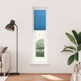 Blue pleated blind 40x200 cm fabric width 39.4 cm polyester