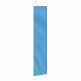 Blue pleated blind 40x200 cm fabric width 39.4 cm polyester