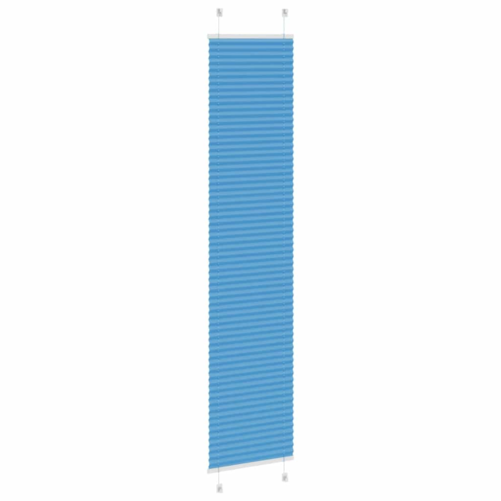 Store plissé bleu 45x200 cm largeur du tissu 44,4 cm polyester