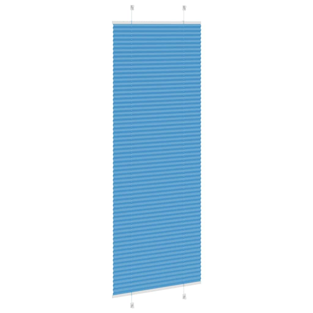 Store plissé bleu 75x200 cm largeur du tissu 74,4 cm polyester