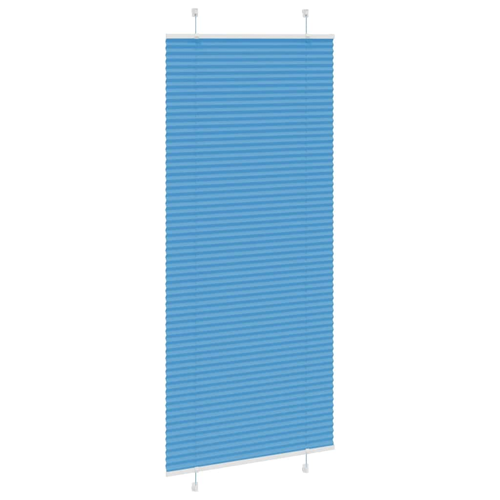 Store plissé bleu 85x200 cm largeur du tissu 84,4 cm polyester