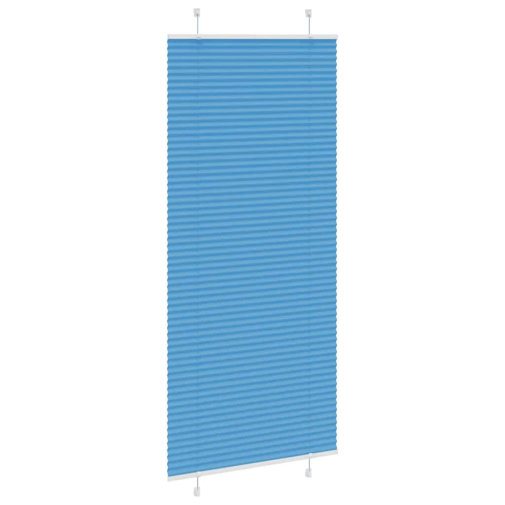 Store plissé bleu 90x200 cm largeur du tissu 89,4 cm polyester