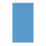 Blue pleated blind 105x200 cm fabric width 104.4cm polyester