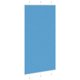 Blue pleated blind 105x200 cm fabric width 104.4cm polyester