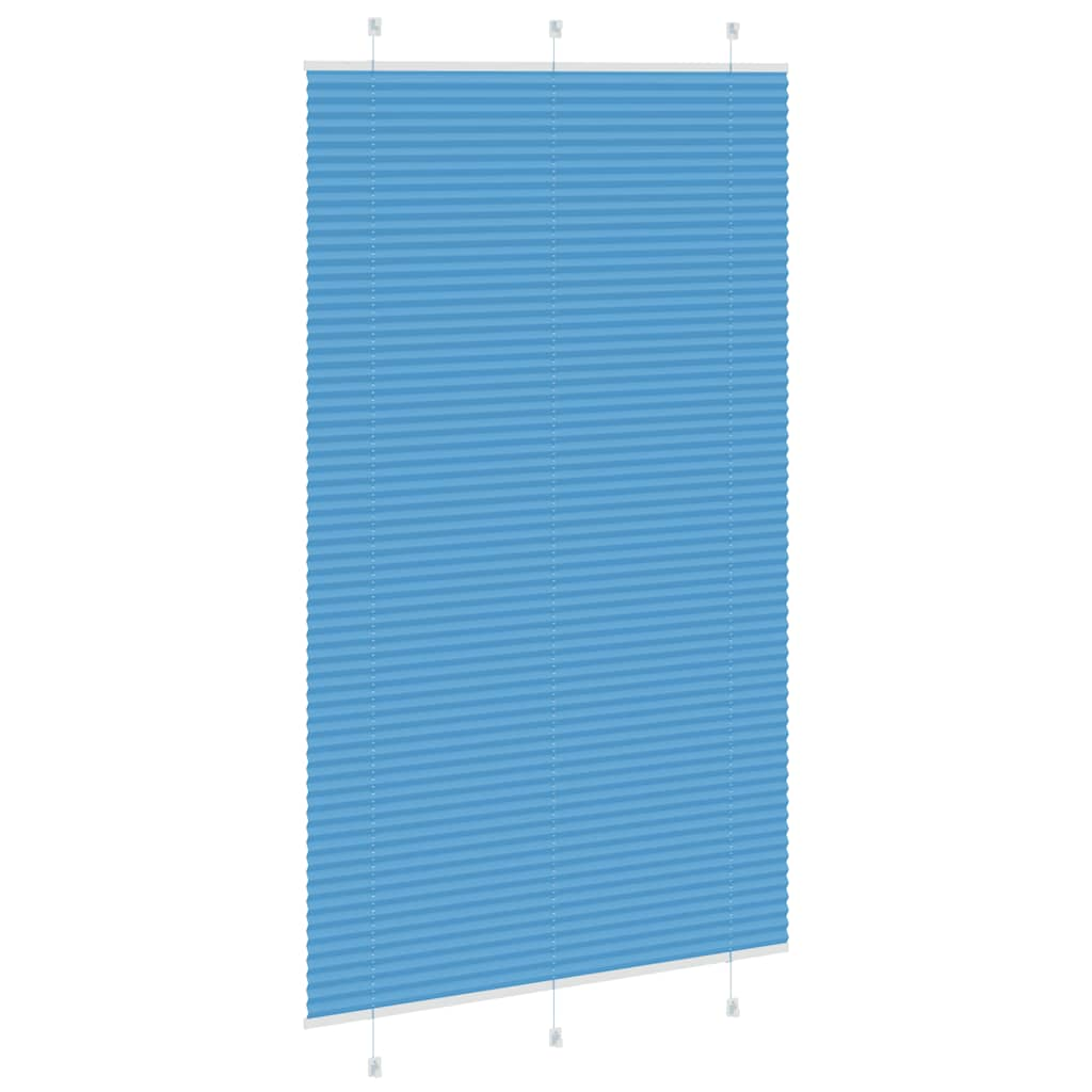 Store plissé bleu 115x200 cm largeur du tissu 114,4cm polyester