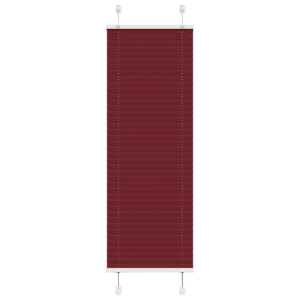 Store plissé rouge bordeaux 45x100 cm largeur du tissu 44,4 cm