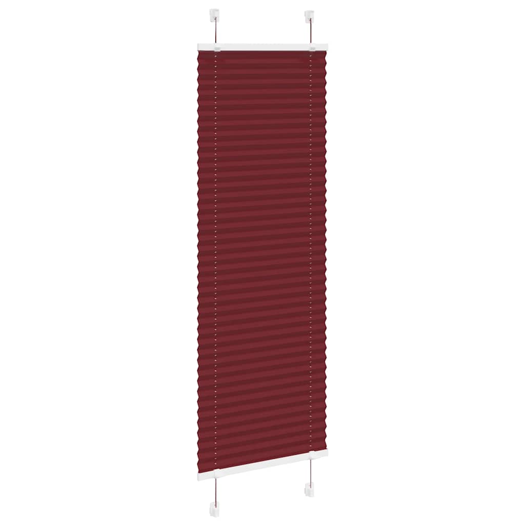 Store plissé rouge bordeaux 45x100 cm largeur du tissu 44,4 cm