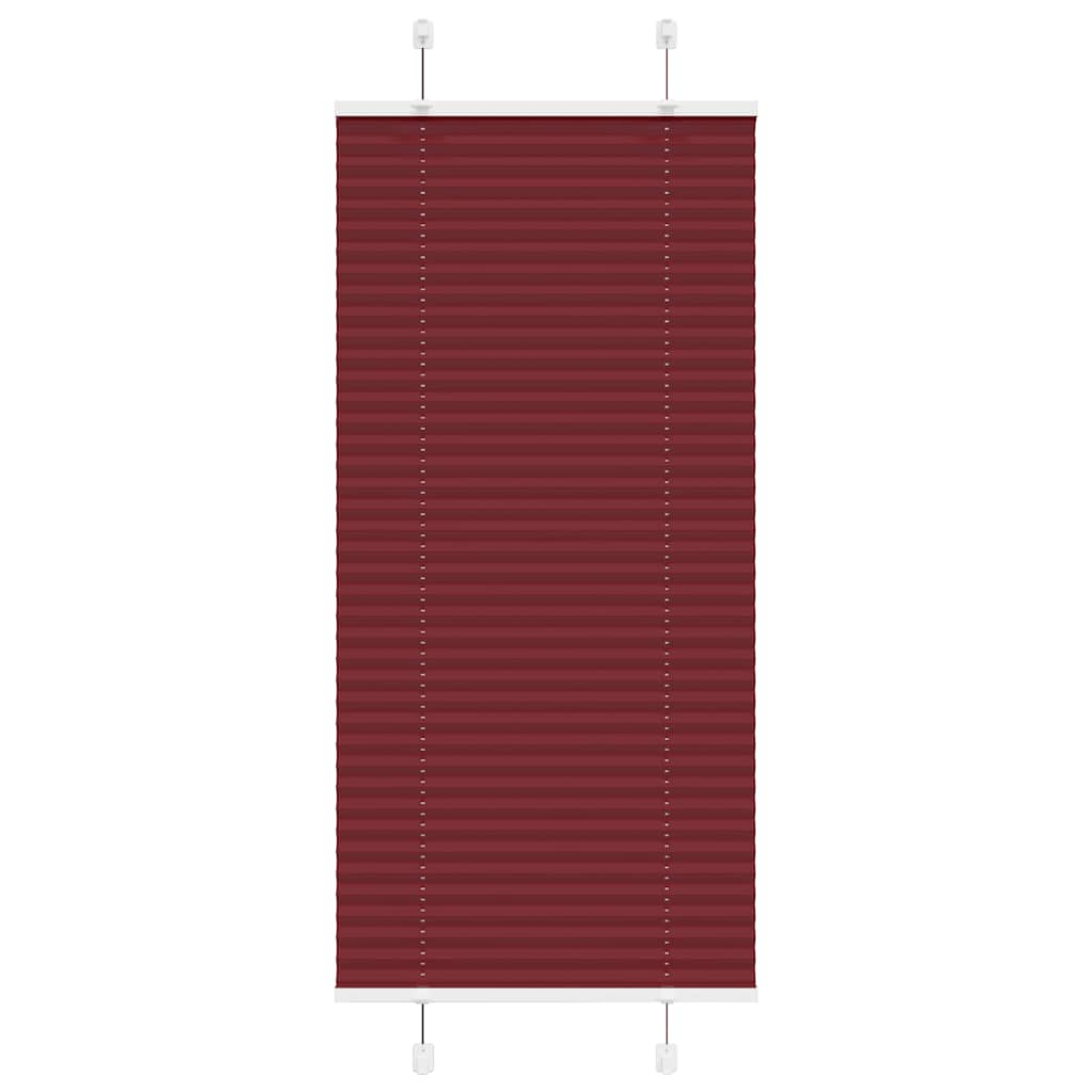 Store plissé rouge bordeaux 65x100 cm largeur du tissu 64,4 cm