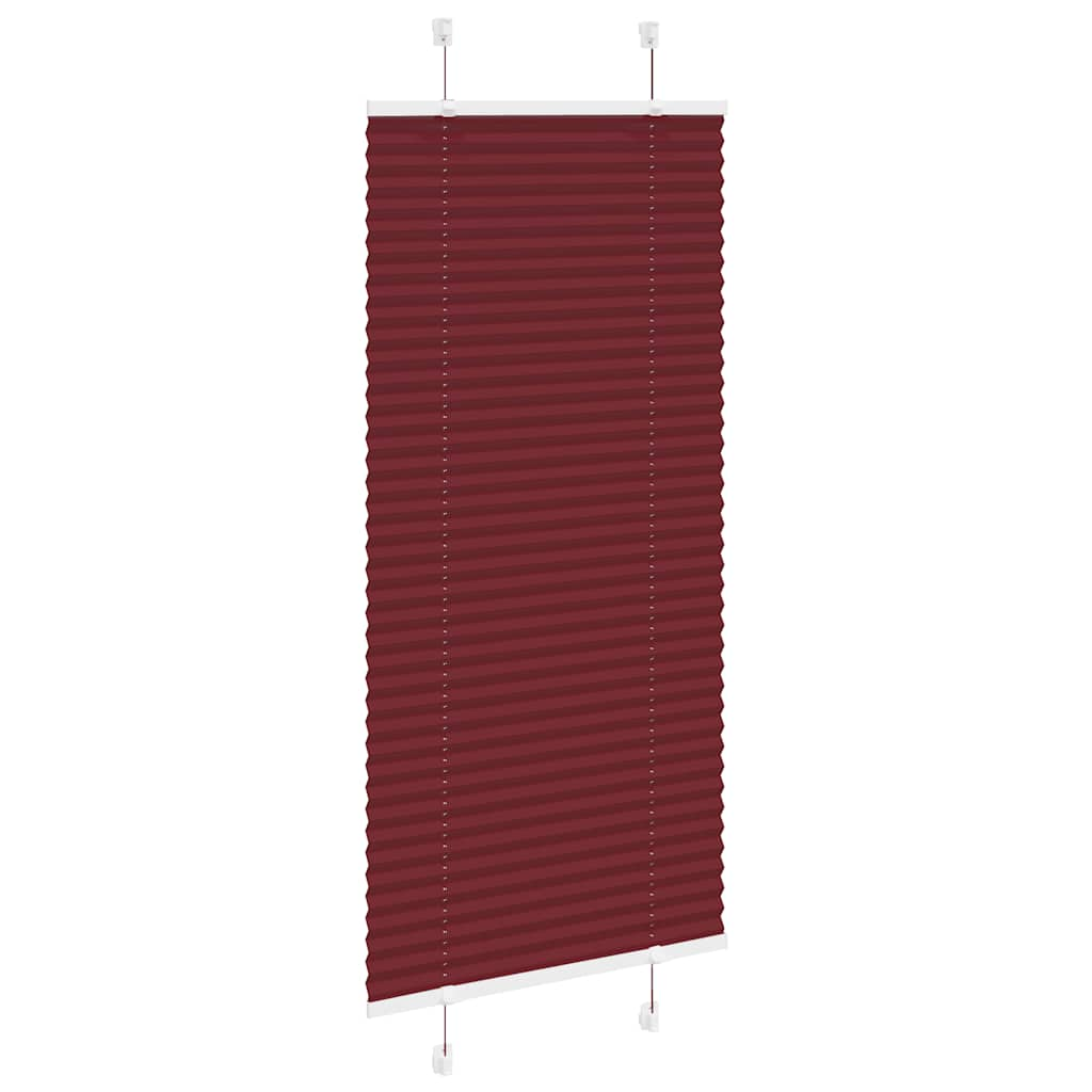 Store plissé rouge bordeaux 65x100 cm largeur du tissu 64,4 cm