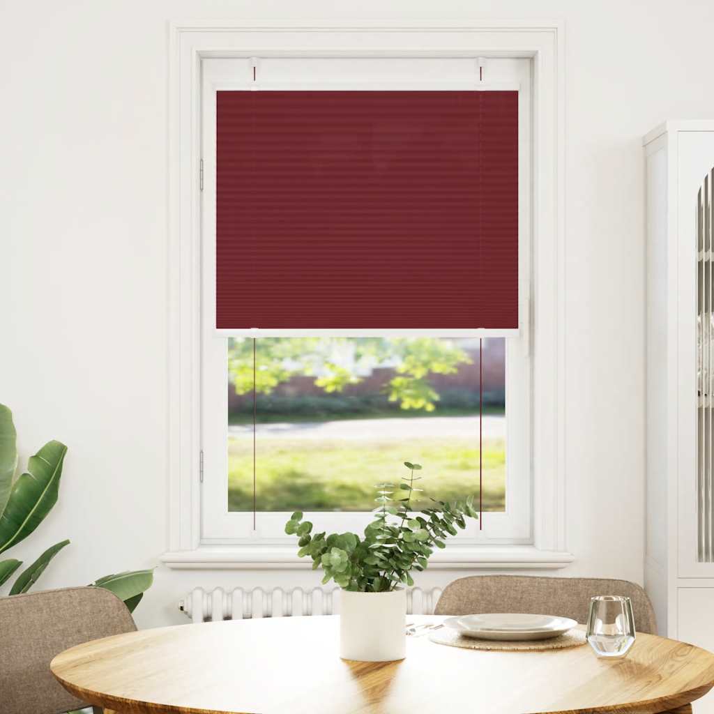 Store plissé rouge bordeaux 75x100 cm largeur du tissu 74,4 cm