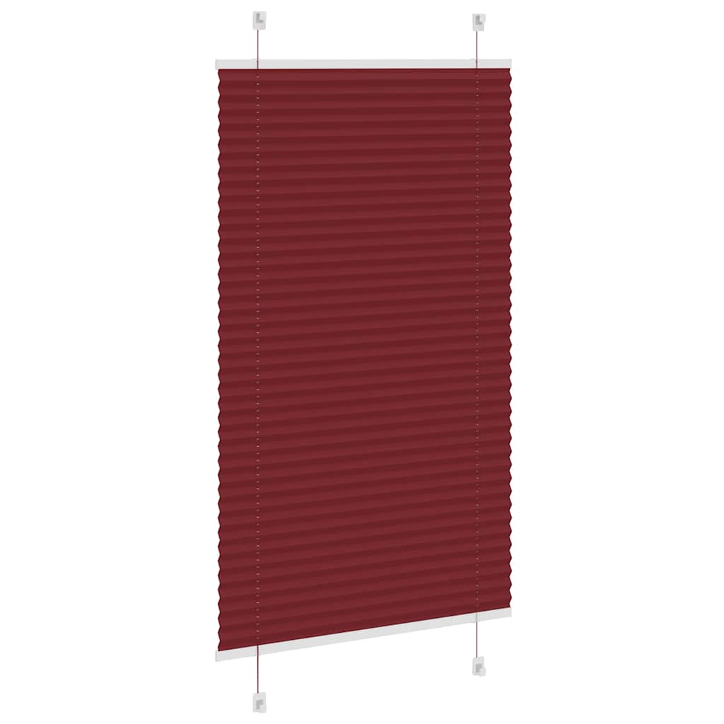 Store plissé rouge bordeaux 75x100 cm largeur du tissu 74,4 cm