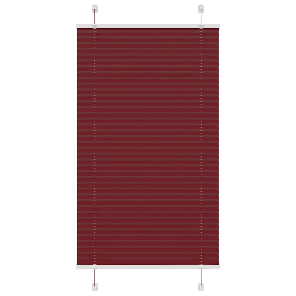 Store plissé rouge bordeaux 80x100 cm largeur du tissu 79,4 cm