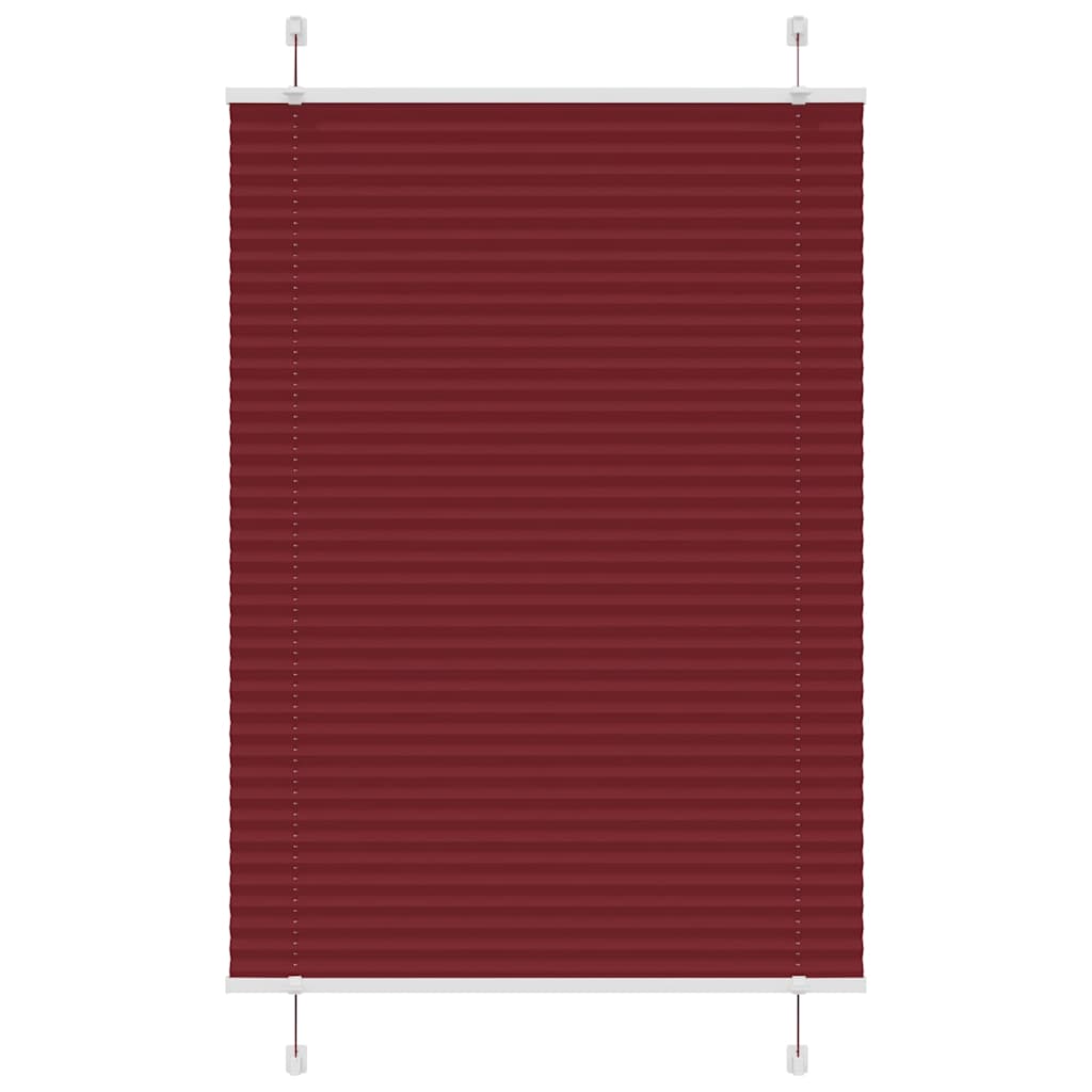 Store plissé rouge bordeaux 85x100 cm largeur du tissu 84,4 cm