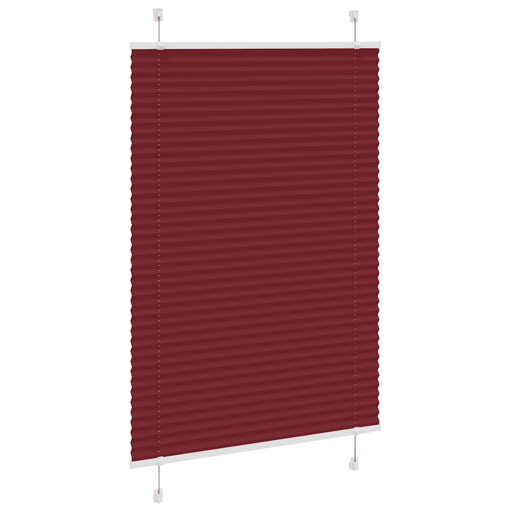 Store plissé rouge bordeaux 85x100 cm largeur du tissu 84,4 cm