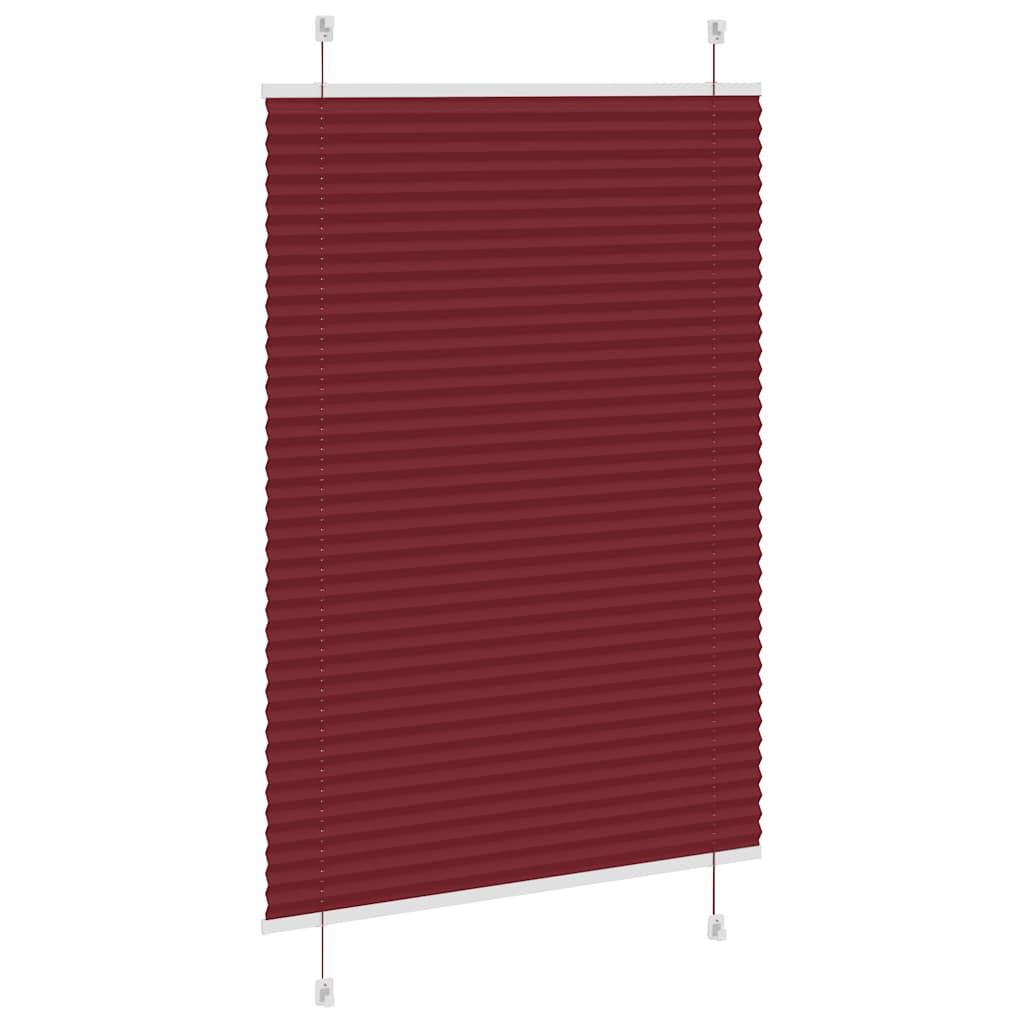 Store plissé rouge bordeaux 85x100 cm largeur du tissu 84,4 cm