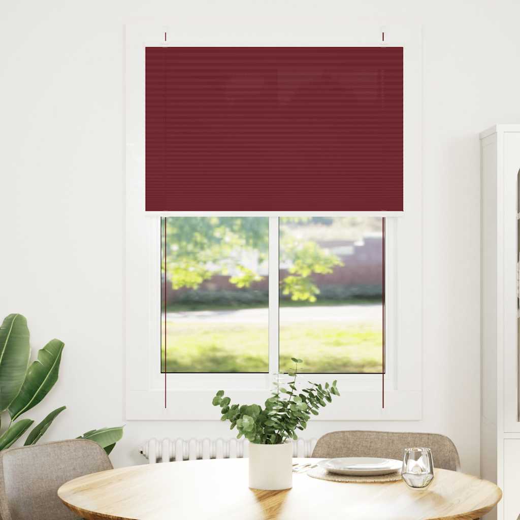 Store plissé rouge bordeaux 90x100 cm largeur du tissu 89,4 cm